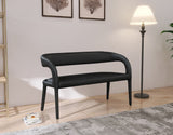 Sylvester Contemporary Upholstered Bench with Rounded Back for Stylish Dining and Comfort Support