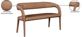 Sylvester Contemporary Upholstered Bench with Rounded Back for Stylish Dining and Comfort Support