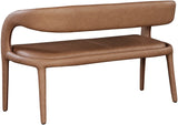 Sylvester Contemporary Upholstered Bench with Rounded Back for Stylish Dining and Comfort Support