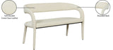 Sylvester Contemporary Upholstered Bench with Rounded Back for Stylish Dining and Comfort Support