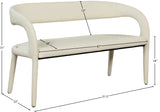 Sylvester Contemporary Upholstered Bench with Rounded Back for Stylish Dining and Comfort Support