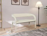 Sylvester Contemporary Upholstered Bench with Rounded Back for Stylish Dining and Comfort Support