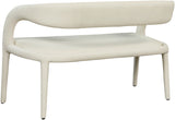 Sylvester Contemporary Upholstered Bench with Rounded Back for Stylish Dining and Comfort Support