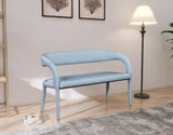 Sylvester Contemporary Upholstered Bench with Rounded Back for Stylish Dining and Comfort Support