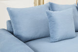 DESEO 79" Sectional Sofa with Ottoman