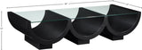 Beverwil Coffee Table: Elegant Art Deco Centerpiece with Glass Top and Geometric Design for Timeless Style