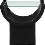 Beverwil End Table - Art Deco Glamour with Elegant Glass Top and Stunning Geometric Design