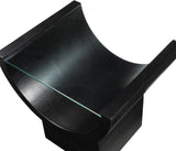 Beverwil End Table - Art Deco Glamour with Elegant Glass Top and Stunning Geometric Design