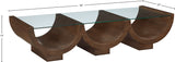 Beverwil Coffee Table: Elegant Art Deco Centerpiece with Glass Top and Geometric Design for Timeless Style