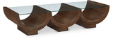 Beverwil Coffee Table: Elegant Art Deco Centerpiece with Glass Top and Geometric Design for Timeless Style