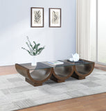 Beverwil Coffee Table: Elegant Art Deco Centerpiece with Glass Top and Geometric Design for Timeless Style