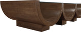 Beverwil Coffee Table: Elegant Art Deco Centerpiece with Glass Top and Geometric Design for Timeless Style