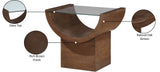 Beverwil End Table - Art Deco Glamour with Elegant Glass Top and Stunning Geometric Design
