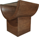 Beverwil End Table - Art Deco Glamour with Elegant Glass Top and Stunning Geometric Design