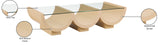 Beverwil Coffee Table: Elegant Art Deco Centerpiece with Glass Top and Geometric Design for Timeless Style