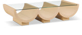 Beverwil Coffee Table: Elegant Art Deco Centerpiece with Glass Top and Geometric Design for Timeless Style