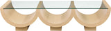 Beverwil Coffee Table: Elegant Art Deco Centerpiece with Glass Top and Geometric Design for Timeless Style