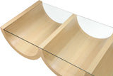 Beverwil Coffee Table: Elegant Art Deco Centerpiece with Glass Top and Geometric Design for Timeless Style