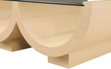 Beverwil Coffee Table: Elegant Art Deco Centerpiece with Glass Top and Geometric Design for Timeless Style