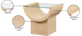 Beverwil End Table - Art Deco Glamour with Elegant Glass Top and Stunning Geometric Design