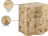 Zaire End Table - Art Deco Elegance with Unique Wood Grain, Perfect for Modern Living Spaces