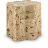 Zaire End Table - Art Deco Elegance with Unique Wood Grain, Perfect for Modern Living Spaces