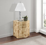 Zaire End Table - Art Deco Elegance with Unique Wood Grain, Perfect for Modern Living Spaces