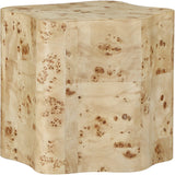 Zaire End Table - Art Deco Elegance with Unique Wood Grain, Perfect for Modern Living Spaces