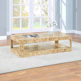 Reeves Coffee Table - Elegant Art Deco Design with Sturdy Solid Wood and MDF Construction for Modern Homes