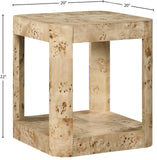 Reeves End Table - Stylish Art Deco Design with Sturdy Oak Veneer, Perfect for Modern Living Spaces
