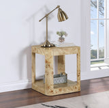 Reeves End Table - Stylish Art Deco Design with Sturdy Oak Veneer, Perfect for Modern Living Spaces
