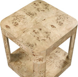 Reeves End Table - Stylish Art Deco Design with Sturdy Oak Veneer, Perfect for Modern Living Spaces