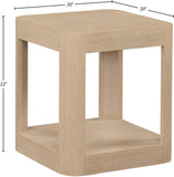 Reeves End Table - Stylish Art Deco Design with Sturdy Oak Veneer, Perfect for Modern Living Spaces
