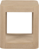 Reeves End Table - Stylish Art Deco Design with Sturdy Oak Veneer, Perfect for Modern Living Spaces