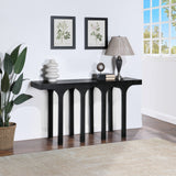 Westfield Console Table - Elegant Art Deco Design in Rich Black Oak Finish, Perfect for Any Space