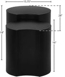 Dimple Black End Table - Stylish Modular Iron Design for Modern Living Rooms and Contemporary Spaces