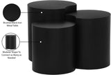 Dimple Black End Table - Stylish Modular Iron Design for Modern Living Rooms and Contemporary Spaces