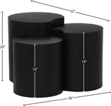 Dimple Black End Table - Stylish Modular Iron Design for Modern Living Rooms and Contemporary Spaces