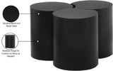 Dimple Coffee Table - Stylish Modular Design in Matte Black Iron for Contemporary Living Spaces