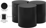 Dimple Coffee Table - Stylish Modular Design in Matte Black Iron for Contemporary Living Spaces