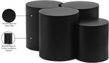 Dimple Coffee Table - Stylish Modular Design in Matte Black Iron for Contemporary Living Spaces