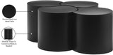 Dimple Coffee Table - Stylish Modular Design in Matte Black Iron for Contemporary Living Spaces