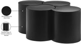 Dimple Coffee Table - Stylish Modular Design in Matte Black Iron for Contemporary Living Spaces