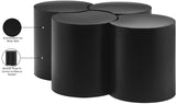 Dimple Coffee Table - Stylish Modular Design in Matte Black Iron for Contemporary Living Spaces
