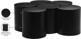 Dimple Coffee Table - Stylish Modular Design in Matte Black Iron for Contemporary Living Spaces