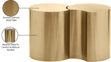 Dimple End Table - Contemporary Brushed Iron Design with Modular Shape for Stylish Living Spaces
