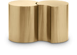 Dimple End Table - Contemporary Brushed Iron Design with Modular Shape for Stylish Living Spaces