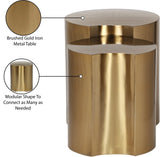 Dimple End Table - Contemporary Brushed Iron Design for Modern Spaces, Versatile & Stylish Accent Piece