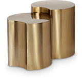 Dimple End Table - Contemporary Brushed Iron Design for Modern Spaces, Versatile & Stylish Accent Piece