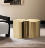 Dimple End Table - Contemporary Brushed Iron Design Perfect for Modern Living Spaces and Decor